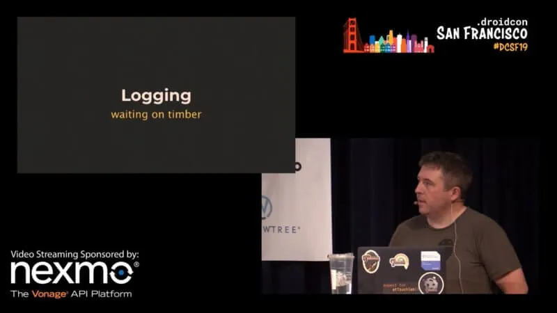 Kevin presenting at Droidcon San Fransisco