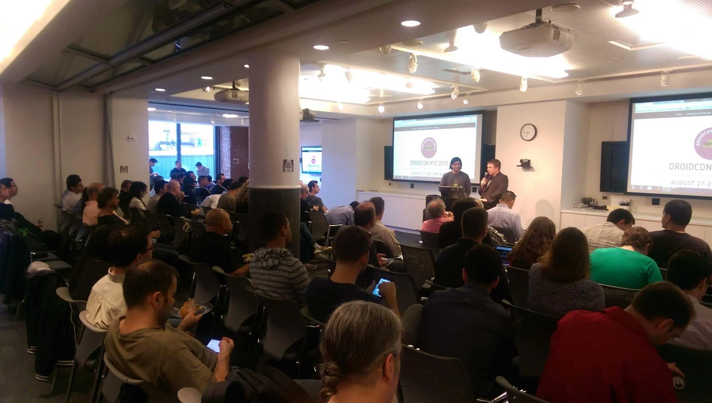 Kevin greets our meetup group at Google.