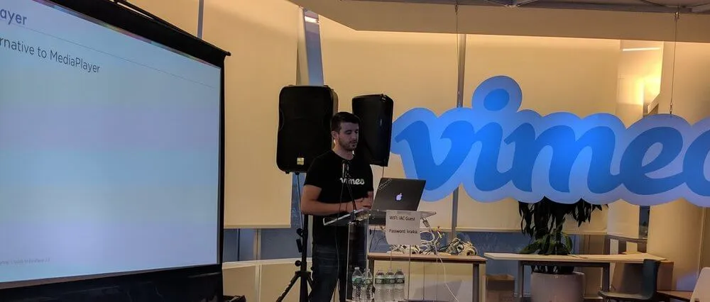 For April, we welcomed Vimeo to our family of awesome meetup hosts! We thoroughly enjoyed their space, swanky arm chairs, and of course, sandwiches & pizza.
