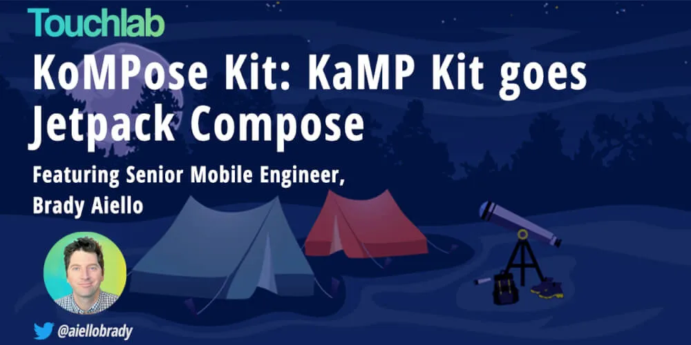 Kotlin Multiplatform example KaMP Kit now fully endorses Jetpack Compose in KMM. Brady writes, "Updating to Compose has simplified KaMP Kit."