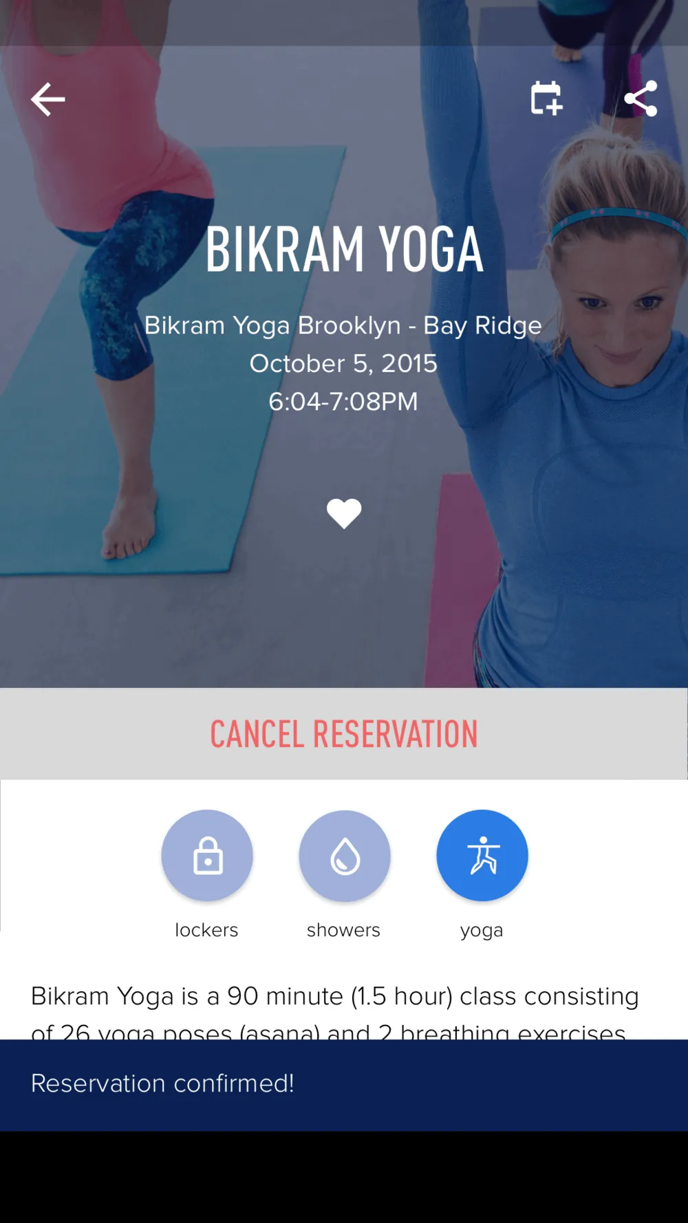 Reservation Confirmed