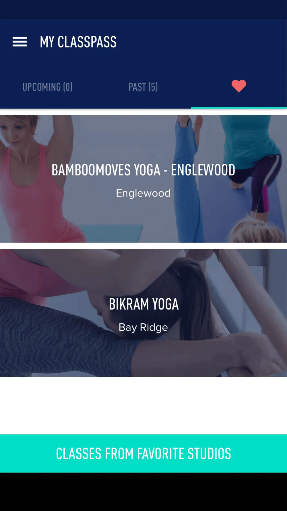 ClassPass - Favorite