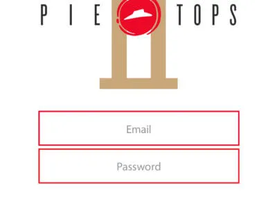 Pie Tops II - Sign in screen