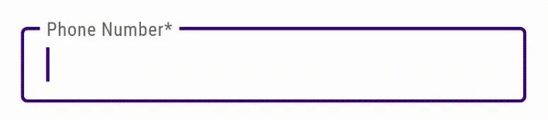 Phone number entry
