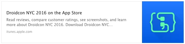 Droidcon NYC 2016 on the App Store