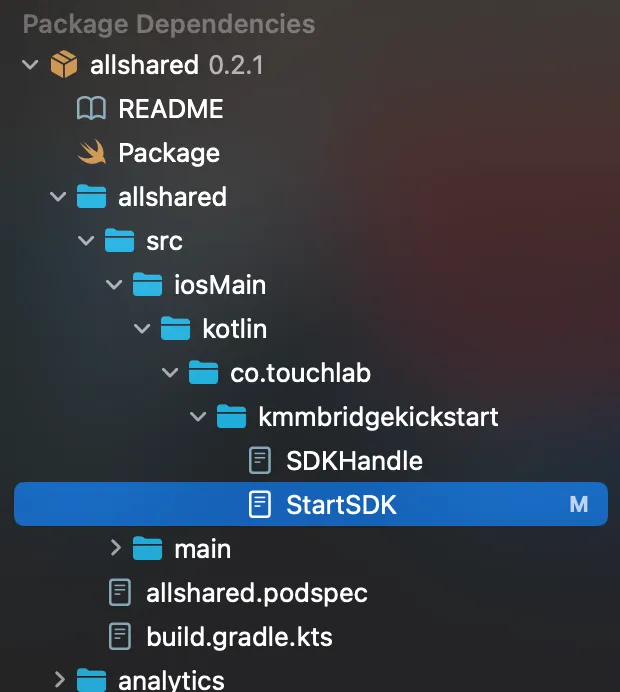 SPM Folder with Kotlin Code